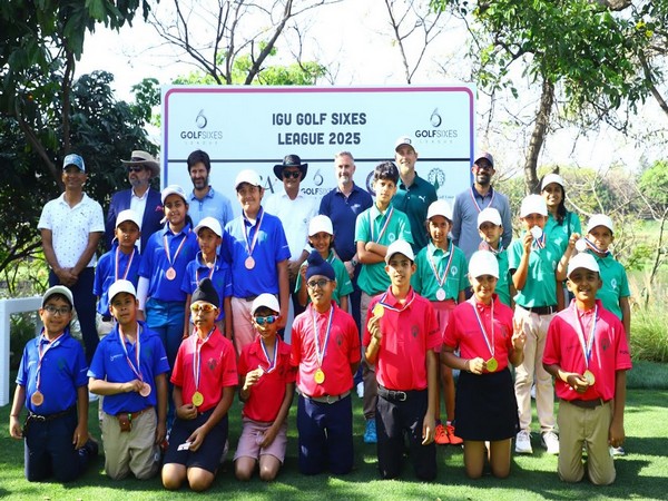 Punjab team kids after winning IGU Golf Sixes League (Image: IGU)