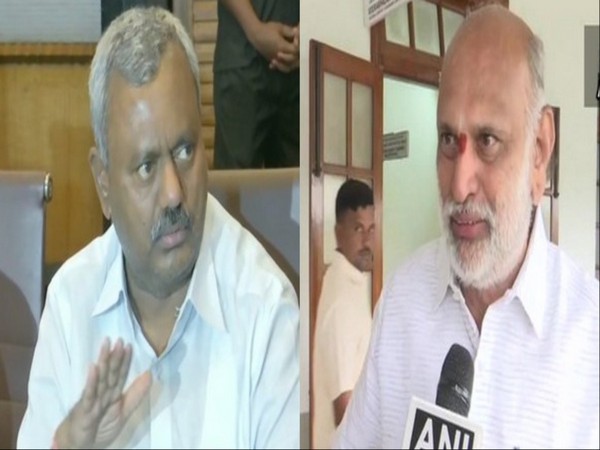 BJP leaders ST Somshekhar and Shivaram Hebbar (File photo/ANI)