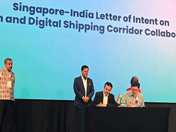 India, Singapore Sign Letter of Intent (LOI) on Green Shipping and Digital Corridor collaboration (Image Credit: X/@sarbanandsonwal)