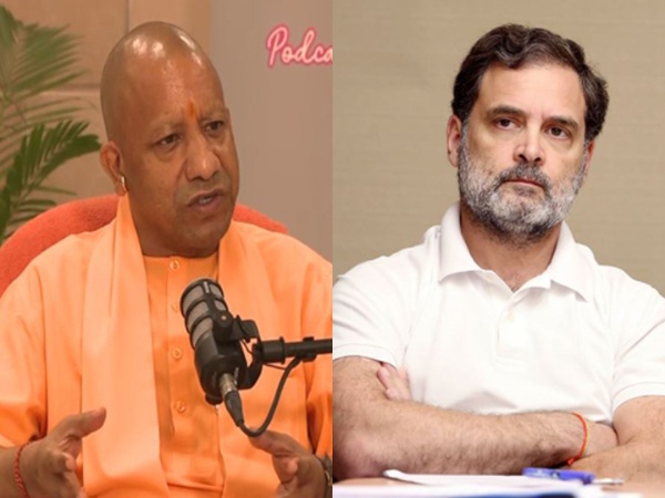 Uttar Pradesh CM Yogi Adityanath and Lok Sabha LoP Rahul Gandhi (Photo/ANI)