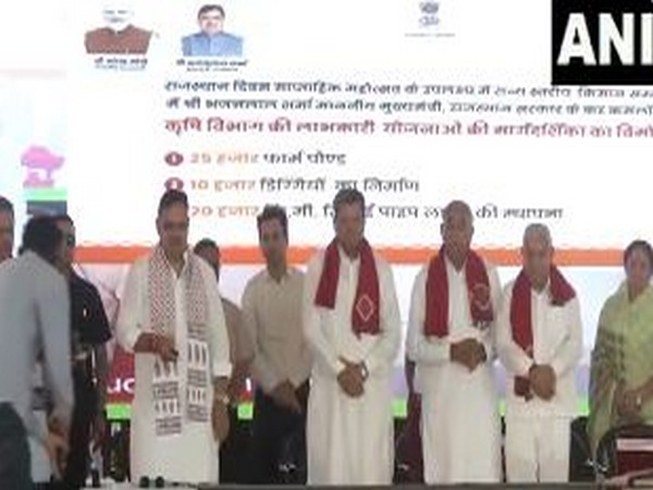 Rajasthan CM Bhajanlal Sharma inaugurates development projects of Agriculture Department in Bikaner (Photo/ANI)