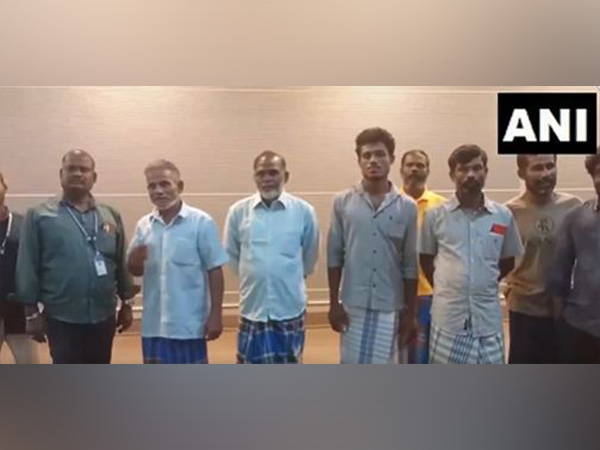 7 fishermen released from Sri Lankan prison reach Chennai Airport (Photo/ANI)