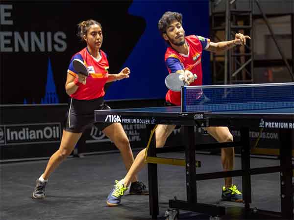  Ayhika Mukherjee and Ankur Bhattacharjee in action (Photo: WTT) 