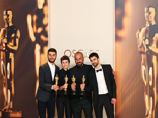 Hamdan Ballal (second from the right) (Photo: Reuters)