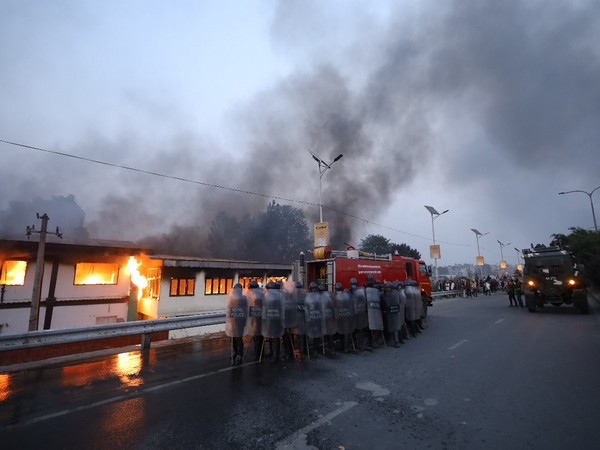 Visuals from the protest (Image/ANI)