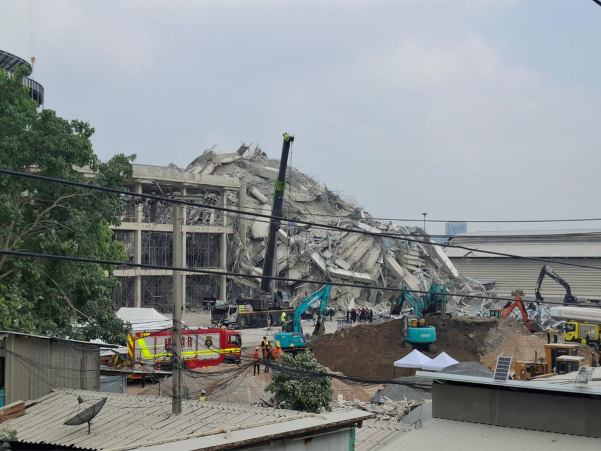 Under construction building collapses in front of JJ Mall in Bangkok (Photo/ANI)