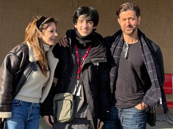 Actor Hrithik Roshan with son and former wife (Image source: Instagram)