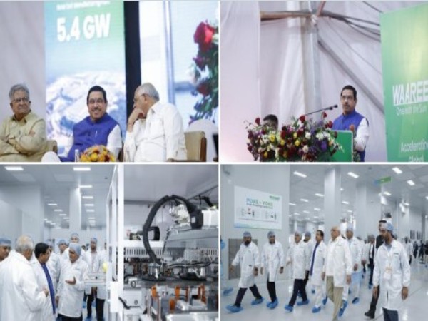 5.4 GW solar cell manufacturing facility inaugurated in Gujarat's Chikhli (Images: X/@JoshiPralhad)