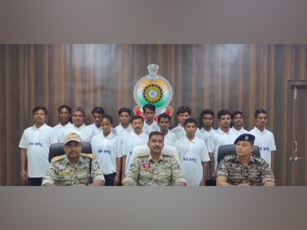 15 Naxalites surrendered before the Dantewada police (Photo/ANI)