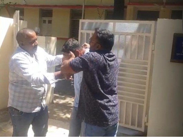 Screengrab of a video of the incident. (Photo/ANI)