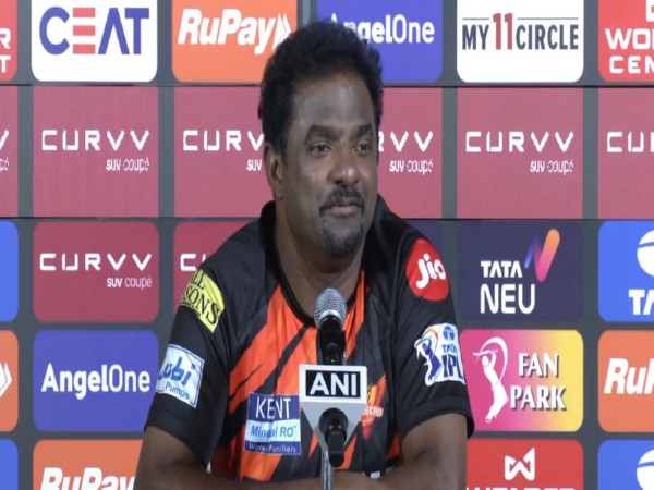 SRH spin bowling coach Muttiah Muralitharan. (Photo- ANI)