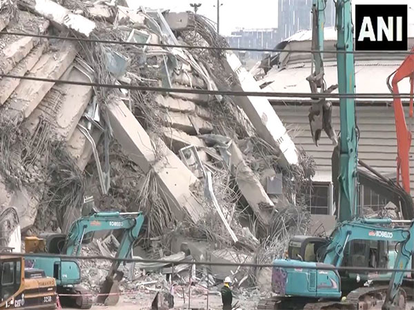 Search and rescue operations continue outside JJ Mall Chatuchak in Thailand's Bangkok (Photo/ANI)
