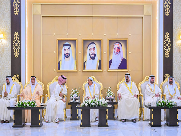 Ajman Ruler and Crown Prince receive Eid Al-Fitr greetings from dignitaries and citizens (Photo: WAM)