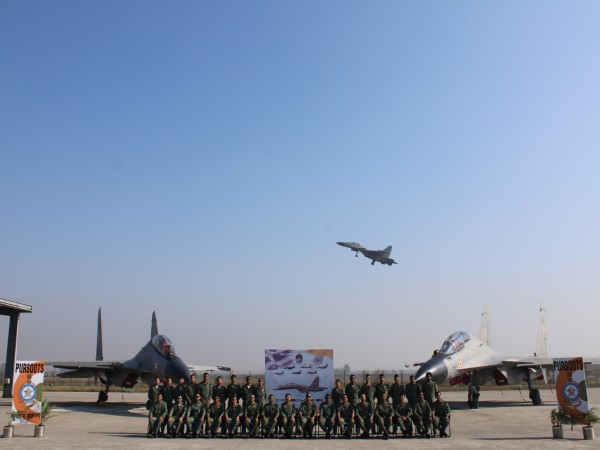The Indian Air Force (IAF) contingent which will participate in INIOCHOS-25 (Photo/MoD)