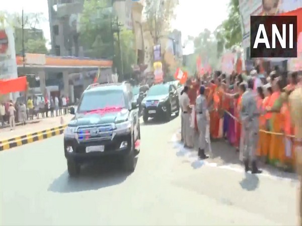 PM Narendra Modi holds roadshow in Nagpur (Photo: ANI/DD)