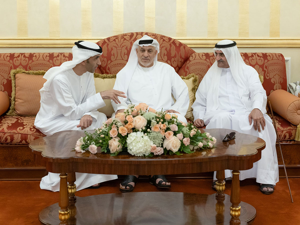 Hamad Al Sharqi receives Eid Al-Fitr well-wishers (Image/WAM)