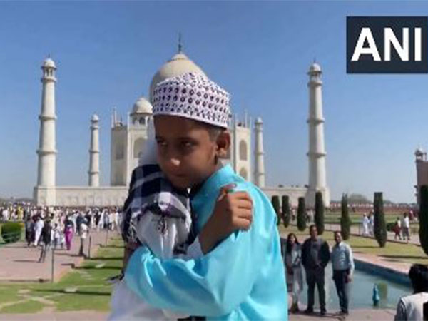 Eid prayers offered at Taj Mahal in Agra (Photo/ANI)