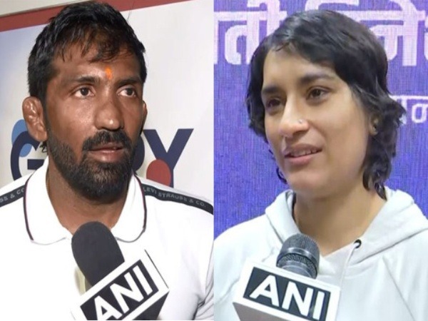 Yogeshwar Dutt and Vinesh Phogat (Photo: ANI)