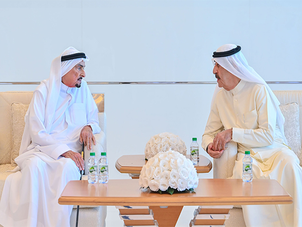 Sheikh Humaid bin Rashid Al Nuaimi and Sheikh Saud bin Rashid Al Mu'alla (Photo/WAM)
