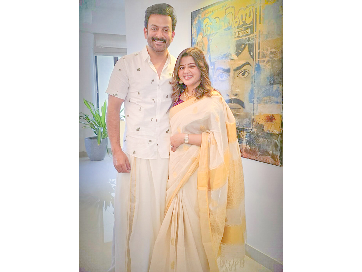 Actor Prithviraj Sukumaran and his wife Supriya (Image source: Instagram @therealprithvi)