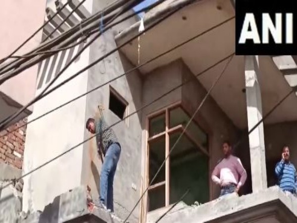 Property of drug smuggler being demolished on orders of the administration (Photo/ANI)