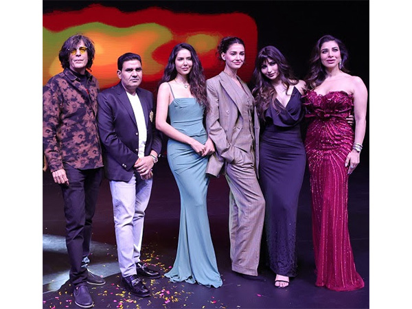 L to R: Chunky Panday, Ajay Chaudhary (Founder, Chairman & Managing Director of ACE GROUP),Sonam Bajwa, Disha Patani, Mouni Roy, Sophie Choudry