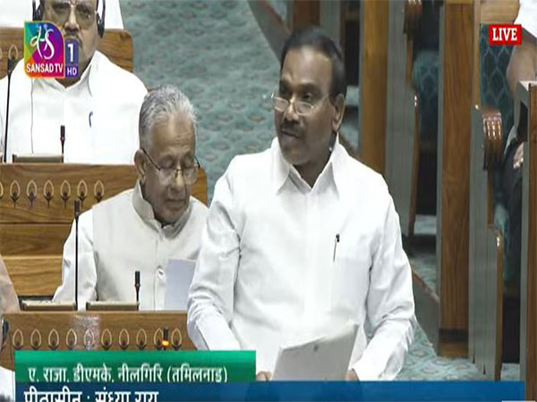 DMK MP A Raja (Photo/Sansad TV)