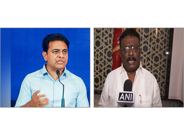 BRS Working President KT Rama Rao & BRS leader Dasoju Sravan Kumar (File Photo/ANI)