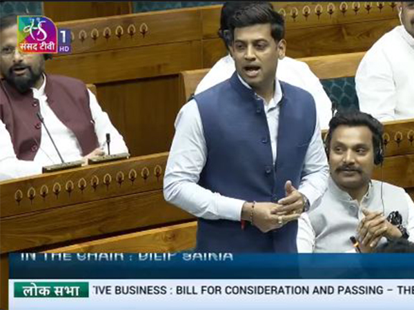Shiv Sena MP Shrikant Shinde speaking in Lok Sabha. (Photo/ANI)