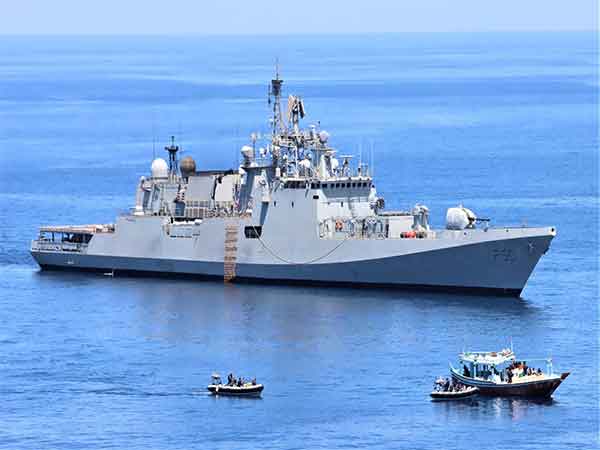 INS Tarkash intercepts, seizes over 2,500 kgs of narcotics in the Western Indian Ocean (Photo/ANI)