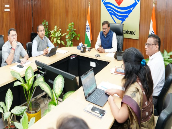 Uttarakhand Chief Secretary Anand Bardhan holds meeting (Photo/ANI)