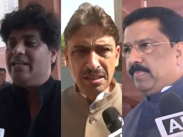 Congress MPs Imran Pratapgarhi, Imran Masood and Syed Naseer Hussain (LtoR)