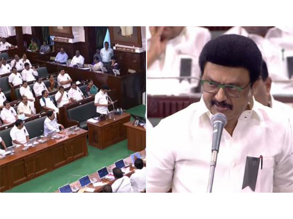  Tamil Nadu CM M K Stalin and DMK MLAs protest against the Waqf Board Amendment Bill in the state Assembly (Photo/TN Assembly)