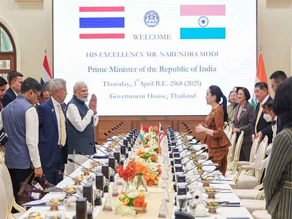 PM Modi with Thai Prime Minister Paetongtarn Shinawatra during a bilateral discussion between India and Thailand. (Photo/ ANI)