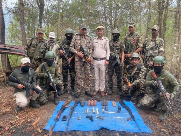 Security forces recover large cache of weapons (Photo/ManipurPolice)