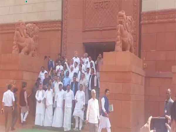 Visuals from the protest (Photo/ANI)