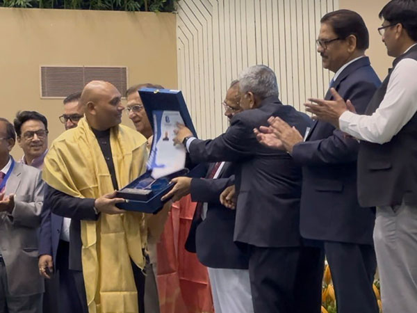 Writer-diplomat Abhay K. conferred the Bharat Shiksha Samman 2025 (Photo/ANI) 