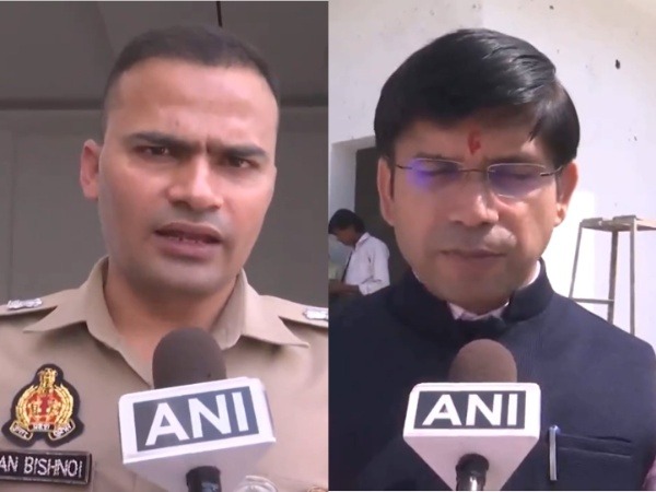 DM Rajinder Pensiya (L), SP KK Bishnoi (R) (Photo/ANI)