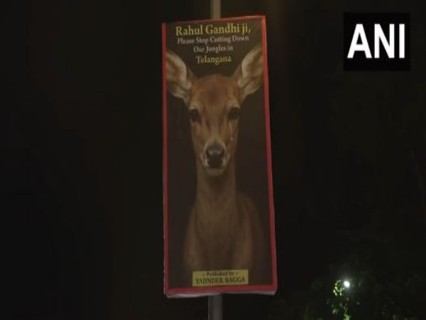 BJP puts hoardings (Photo/ANI)