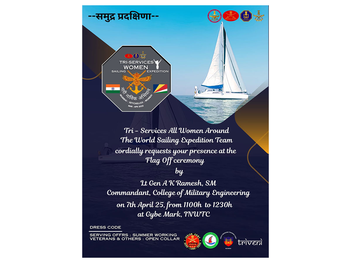 Indian Armed Forces women’s team to sail around the world (Photo/ANI) 