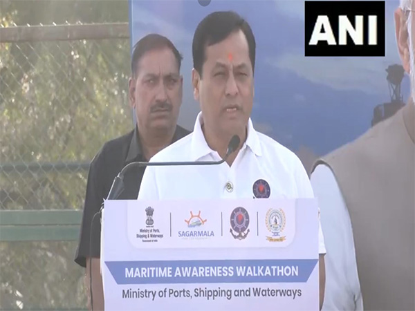Union Minister of Ports, Shipping and Waterways (MoPSW) Sarbananda Sonowal  (Photo/ANI)