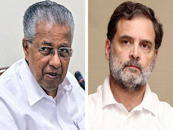  Kerala Chief Minister Pinarayi Vijayan and Congress leader Rahul Gandhi (File photo/ANI)