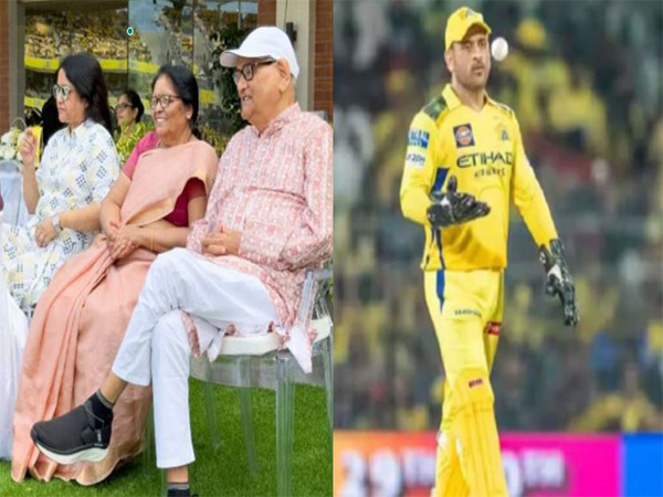 MS Dhoni's parents (Photo/X/@@ChennaiIPL) MS Dhoni (Photo/IPL/BCCI)
