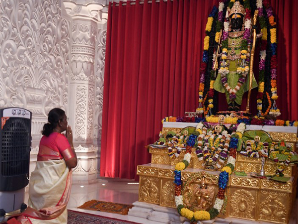 President Droupadi Murmi at Ram Janmbhoomi Temple in Ayodhya (FilePhoto/ANI)