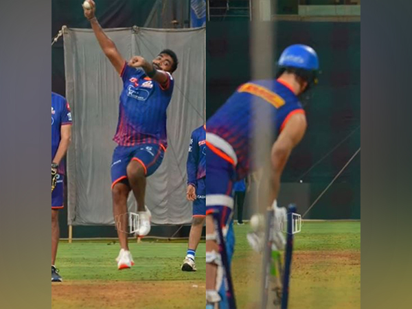 Jasprit Bumrah in nets. (Photo: MI X/@mipaltan)
