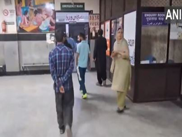 Visuals from GMC Rajouri, where the bodies of two people who died in a road accident near a petrol pump at Rajouri-Thanamandi Road in the Fateh Pur area have been brought. (Photo/ANI)