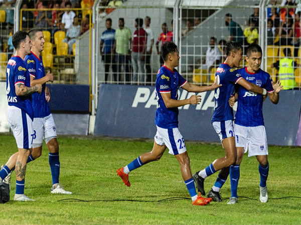BFC skipper Sunil Chhetri celebrationg after scoring a winner (Photo: ISL) 
