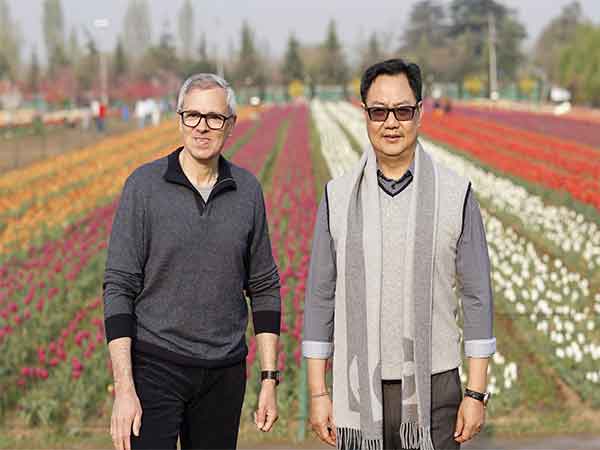 Union Minister Kiren Rijiju with Jammu and Kashmir CM Omar Abdullah in Srinagar (Photo/X@KirenRijiju)
