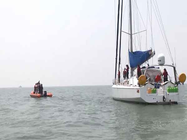 All women sailing expedition sails off Mumbai (Photo/ANI)