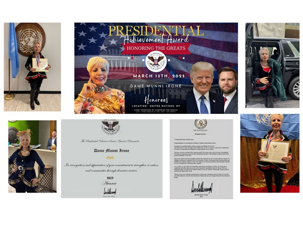 Philanthropist Queen of Beverly Hills, Dame Munni Irone, Receives the President's Lifetime Achievement Award- World News Network